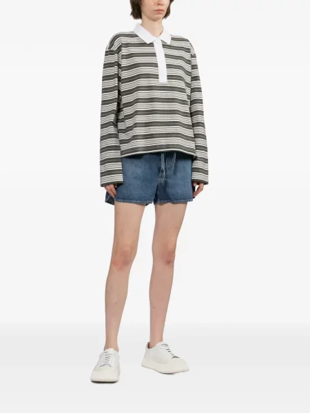 Дънкови шорти Rag & Bone с връзки синьо