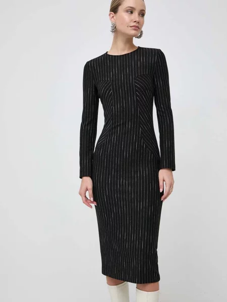 Pinko sukienka czarny midi dopasowana
