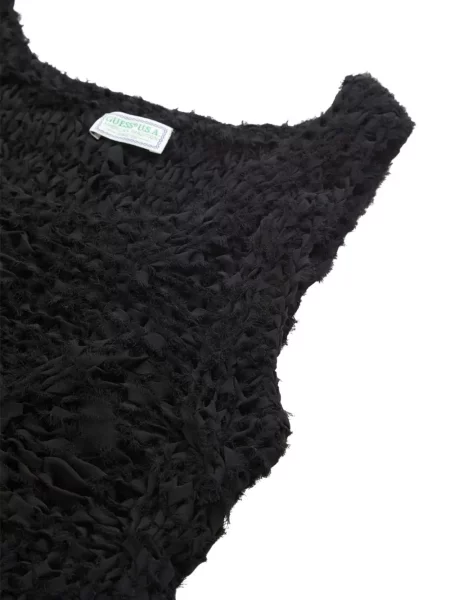 Top Guess tricotate chunky negru