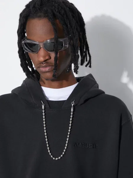 Свитер Ambush с капюшоном с аппликацией черный