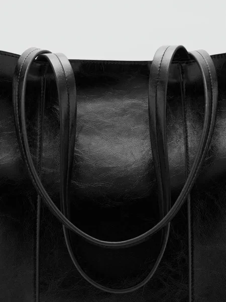 Duża torba shopper Kobieta uniwersalny MANGO czarny
