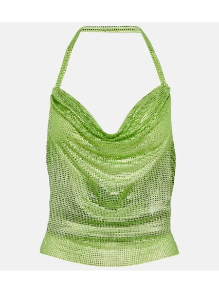 Top Giuseppe Di Morabito de cristal cu gât halter verde