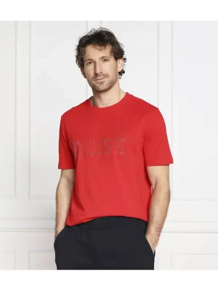 BOSS GREEN Tricou Diamond 1 roșu
