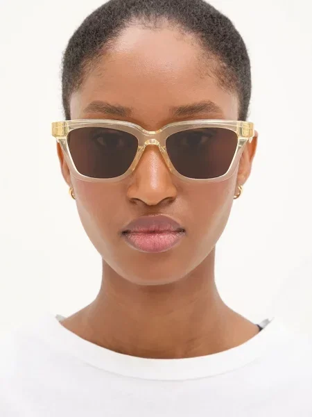Jacquemus ochelari de soare CARRE galben