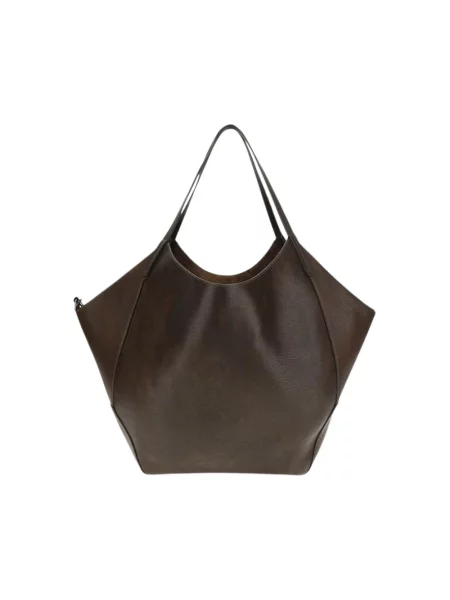 Torebka hobo Brunello Cucinelli skórzana brązowa