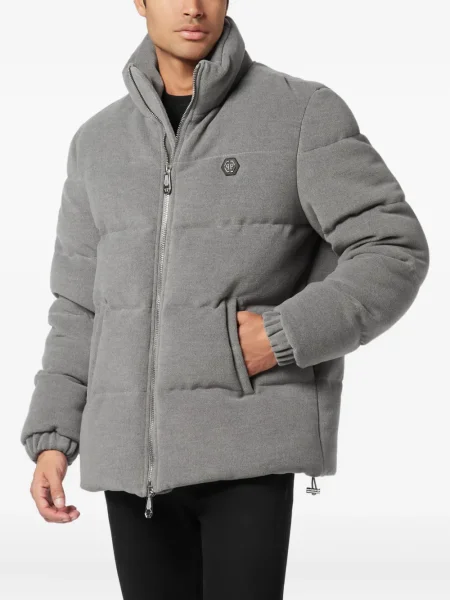 Geacă cu puf Philipp Plein gri