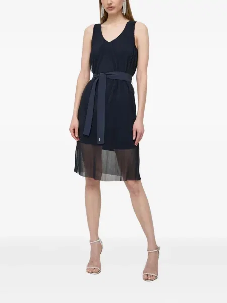 Rochie fără mâneci Armani Exchange fără mâneci de costum albastru