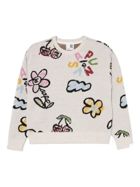 Sweter Aape By A Bathing Ape z nadrukiem