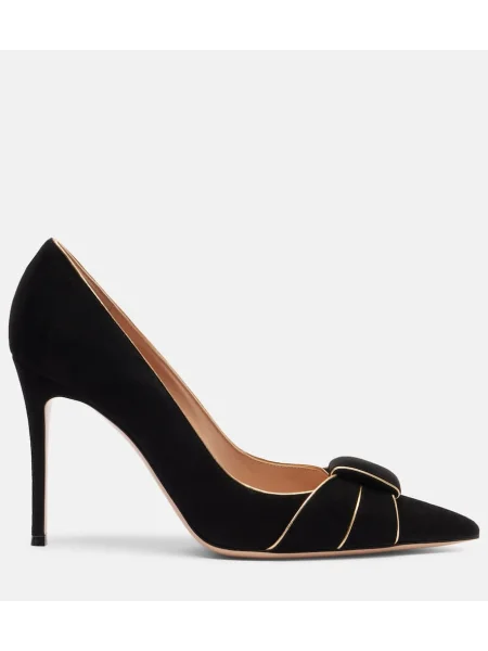 Pantofi cu toc Gianvito Rossi din piele de căprioară negru
