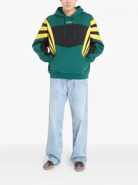 Hanorac cu glugă Adidas alergare negru