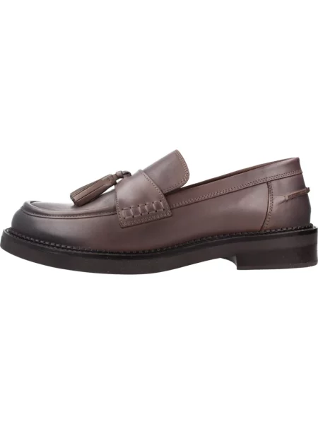 Loafersy Geox skórzane brązowe
