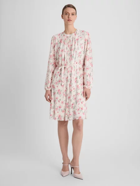 Guido Maria Kretschmer sukienka midi Penelope Kobiety Sztuczne włókno biały|czerwony wzorzysty 34 biała