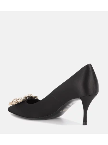 Pantofi cu toc Roger Vivier din satin negru