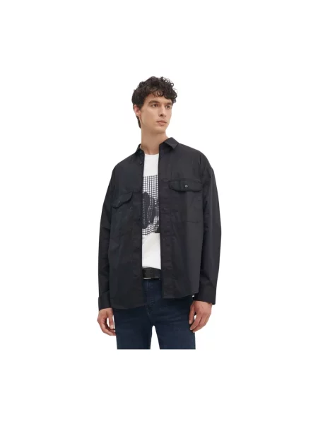 Armani Exchange koszula relaxed z kołnierzykiem klasycznym czarny