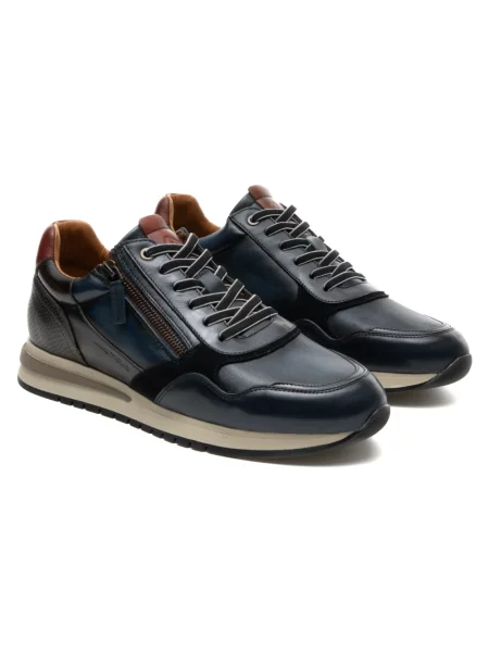 Sneakersy Ambitious skórzane niebieskie