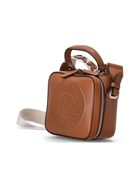 Crossbody kabelka Karl Lagerfeld hnedá