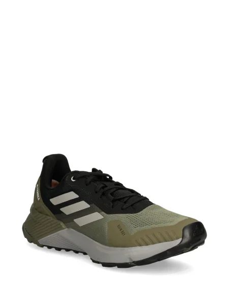 Prugaste kožne tenisice Adidas Terrex s printom crna
