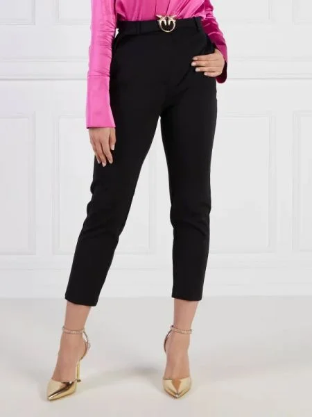 Pinko Pantaloni cu cordon POTENZA | Cropped Fit negru