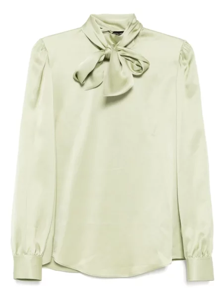 Bluză Tom Ford cu funde din satin verde