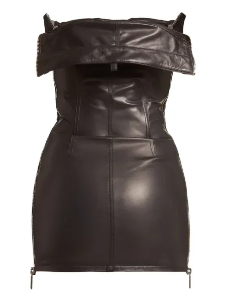 Rochie mini Dsquared2 din piele negru