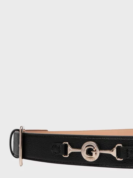 Кожаный ремень Guess черный