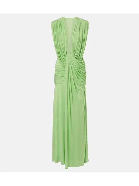 Jersey obleka Christopher Esber z draperijo zelena