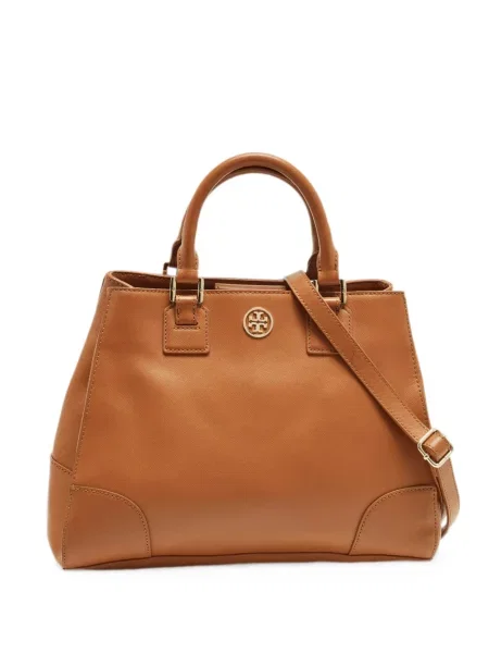 Geantă shopper Tory Burch din piele maro