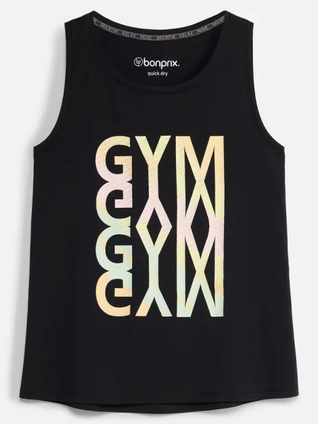 Top sportowy Bonprix czarny