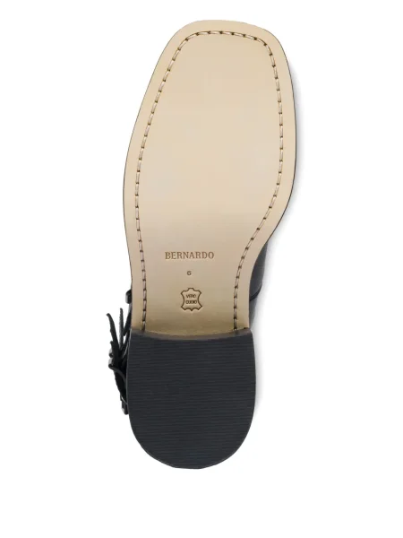 Botine Bernardo din piele cu cataramă negru