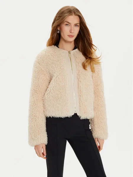 Palton de blană Marciano Guess bej