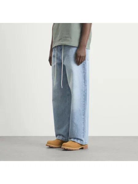 Szerokie jeansy Aboutblank niebieskie