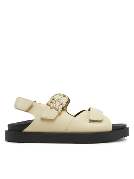 Sandali Tommy Hilfiger Leather Sporty Sandal Écru