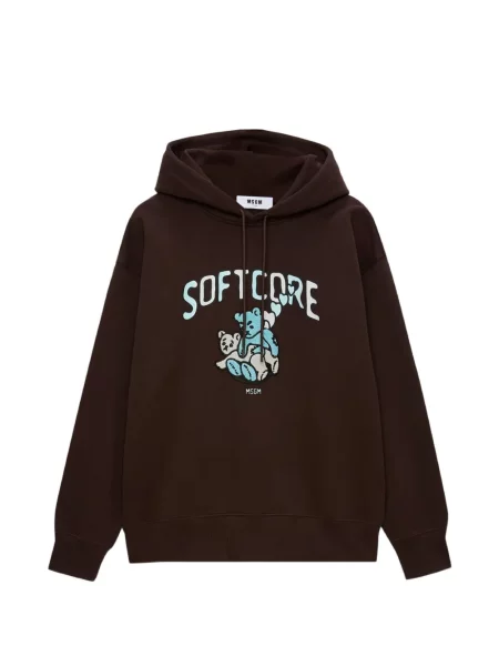 Mikina s kapucí Msgm hnědá