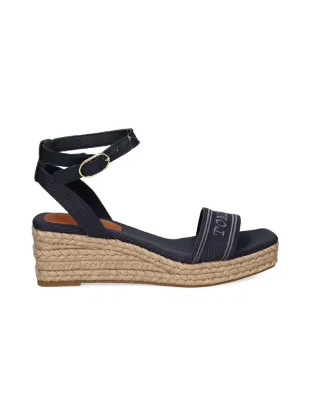 Еспадрили Tommy Hilfiger с клин ток синьо