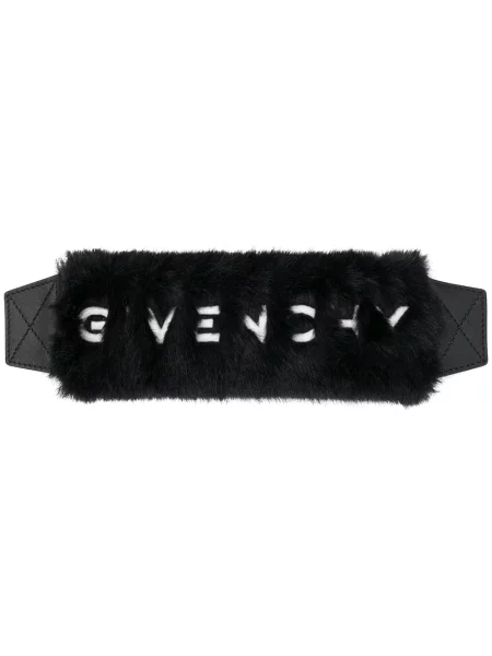 Pandantiv Givenchy cu autograf cu blană negru
