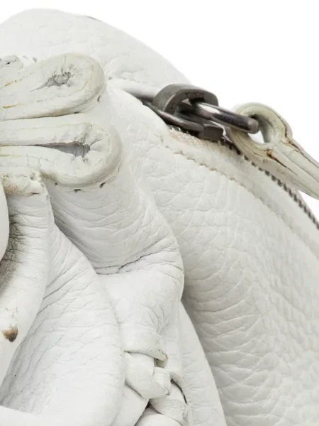 Geantă shopper Furla țesută alb
