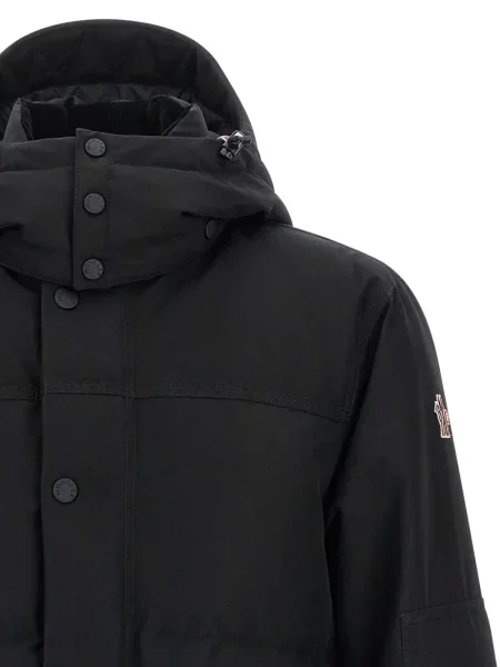 Geacă cu puf Moncler Grenoble cu glugă negru