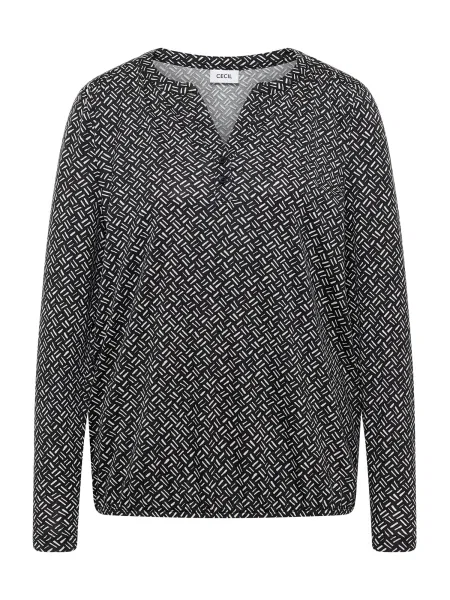 CECIL Tričko sivobéžová biela