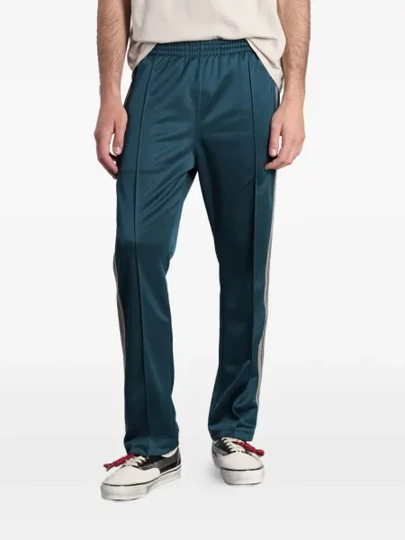 Pantaloni Needles cu dungi alergare verde