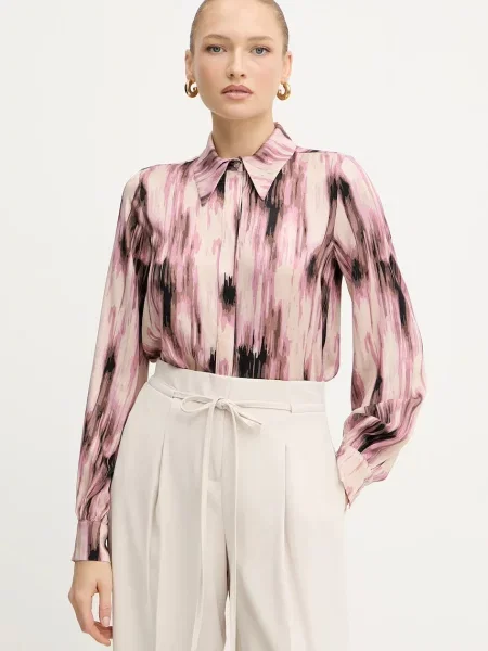 Silvian Heach cămașă TONGEA cu guler clasic regular roz