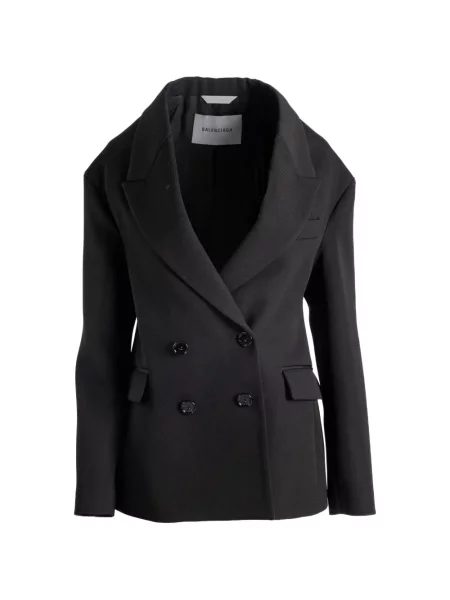 Sacou Balenciaga cu două rânduri de nasturi negru
