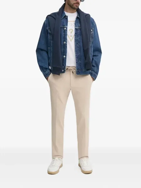 Hanorac Hackett cu broderie albastru