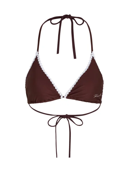 Karl Lagerfeld Sutien costum de baie maro închis / murdar alb