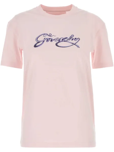 Tricou Givenchy cu broderie roz