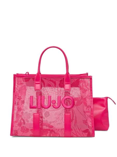 Geantă shopper Liu Jo cu model floral roz