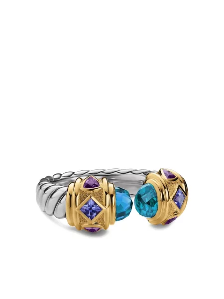 Inel David Yurman cu strasuri galben