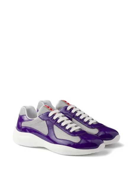 Sneakerși Prada din piele violet