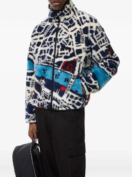 Geacă Burberry din fleece alb