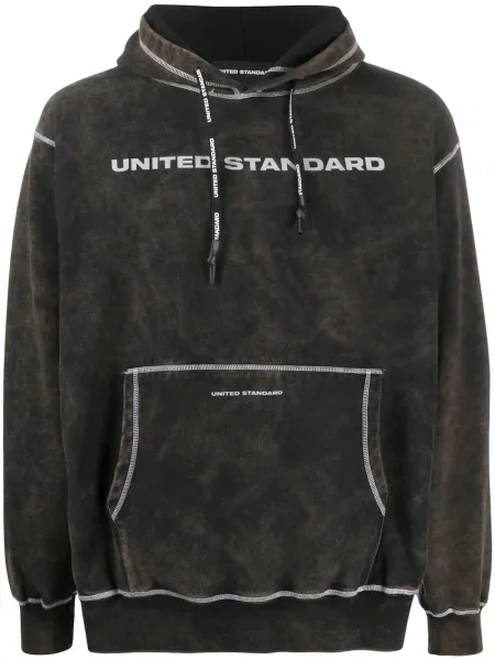 Hanorac cu glugă United Standard cu imagine negru
