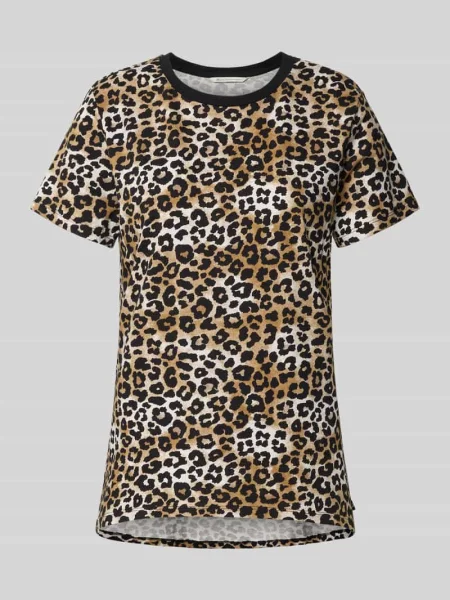 T-shirt o kroju regular fit z czystej bawełny Tom Tailor Denim beżowa